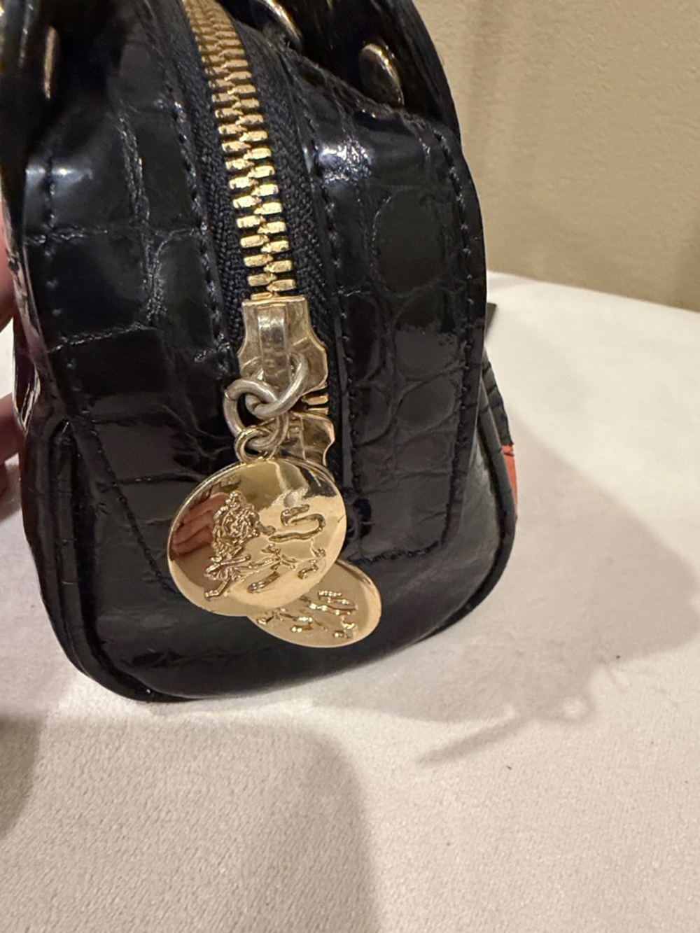 MCM Diamond Patchwork Python Clutch - Picture 2 of 8